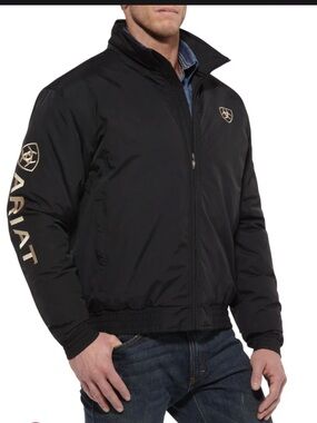 Ariat Team‎ Logo Insulated Jacket Concealed Carry Mens US Large Black & Gold